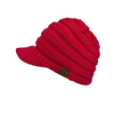 Gorro De Punto Cálido Con Visera Para Cola De Caballo C.C.