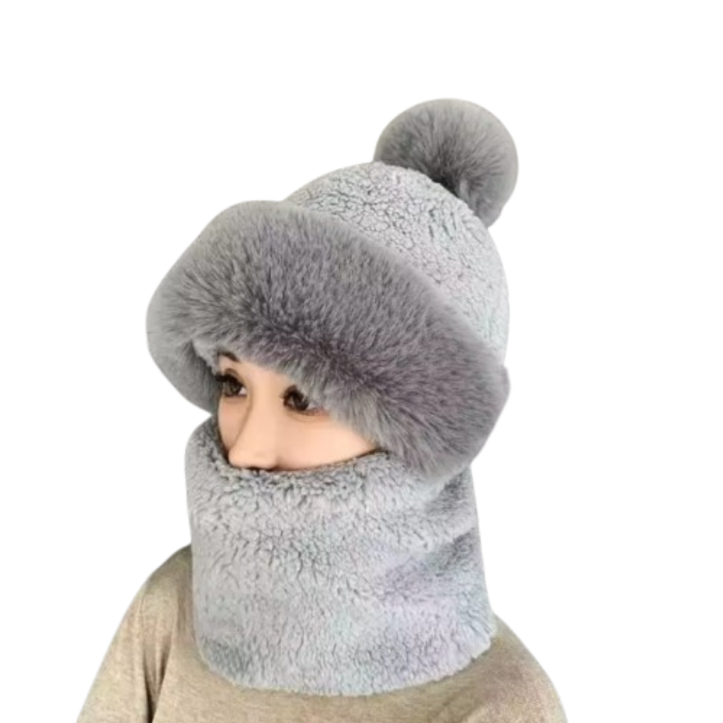Conjunto Bufanda De Invierno Con Capucha Para Mujer
