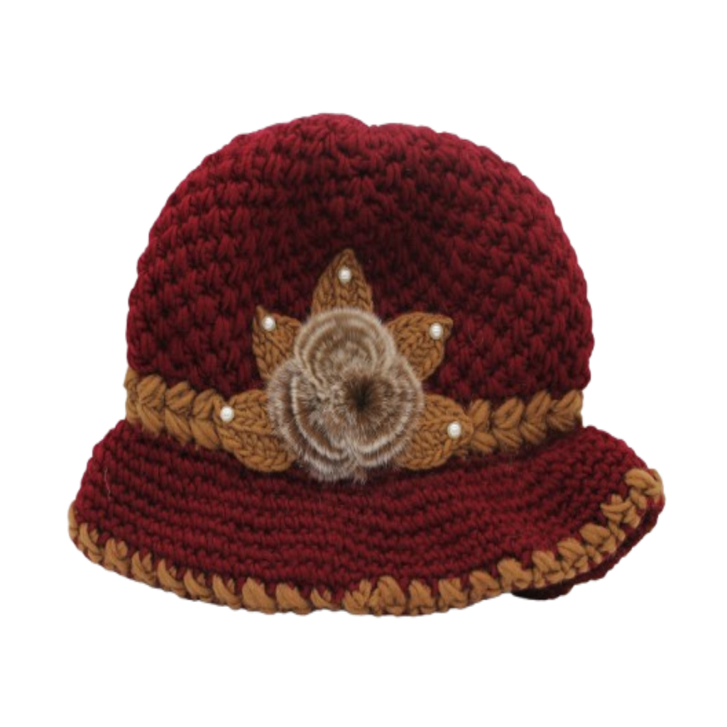 Gorro Boina Visera Dama Tejido Suave Moda Flor!