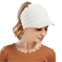 Gorro De Lana Con Punto Para Cola De Caballo