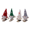 Gnomos Con Skies Adornos Colgantes Árbol De Navidad 4 Piezas