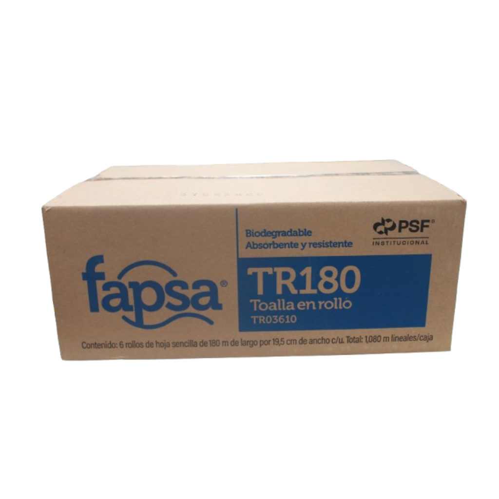 Toalla En Rollo Fapsa Hoja Sencilla 6 Rollos TR180 Drop