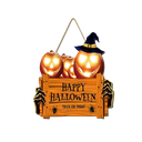 Letrero De Madera Feliz Halloween Calabazas