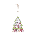 Pino De Madera Colgante Adorno Para Navidad Muñeco De Nieve