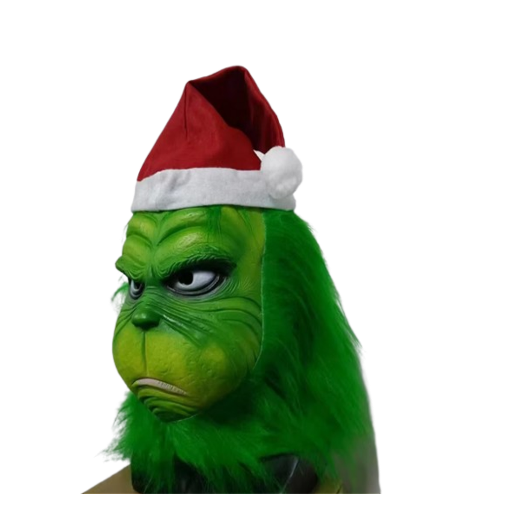 Máscara De Grinch Verde De Calidad, Cosplay De Navidad Y Halloween