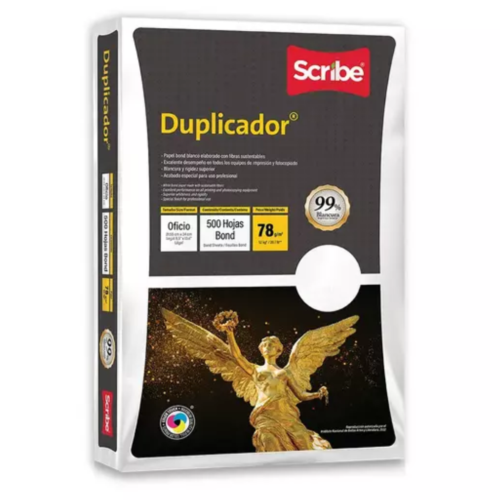 Papel Scribe Duplicador Blanco Oficio 78g/m2 500 Hojas