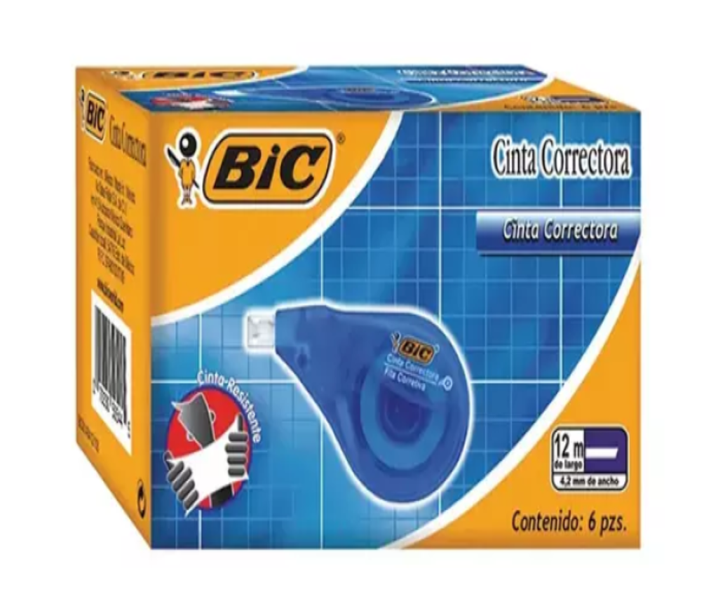 Corrector Cinta 4.2 Mm X 12 M Caja Con 6 Piezas