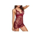 Baby Doll Lencería Sexy Encaje Conjunto Tanga Bralett Panty