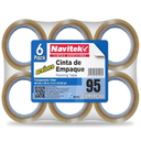 Cinta Canela De Empaque 48mmx50m Pqte C/6 Pzas Drop 009