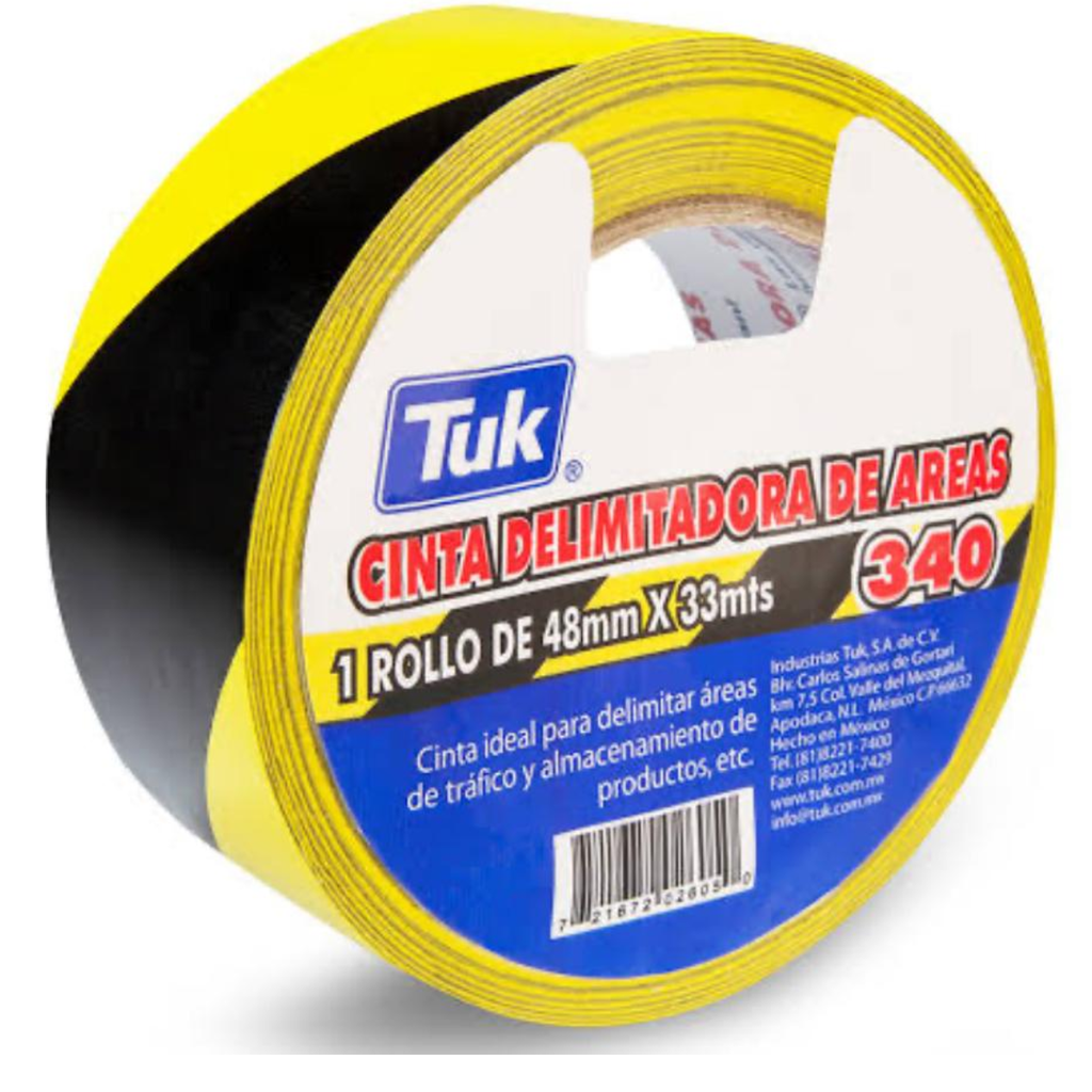 Cinta Delimitadora/amarillo negro/ 48mmx33mm/Drop 009