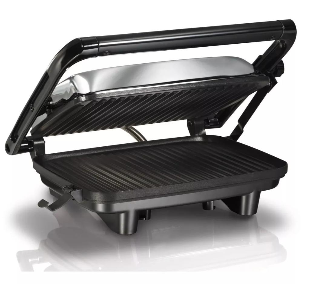 Parrilla Sandwichera Acero Inoxidable Color Plateado Drop002