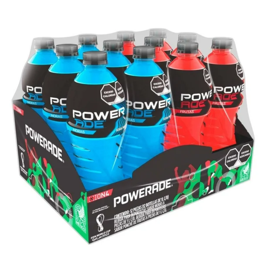 Bebida Isotónica Powerade 12 pzas De 1 L Drop002