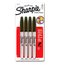Marcador Permanente Sharpie Bl/4 Negro Punto Fino Drop013