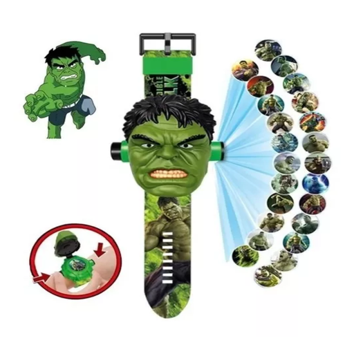 [HULK] Reloj De Proyección Juguete Para Niños El Increíble Hulk