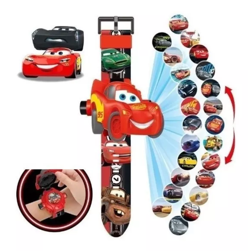 [RELMCEEN] Reloj De Proyección Juguete Para Niños Rayo Mc Queen Cars