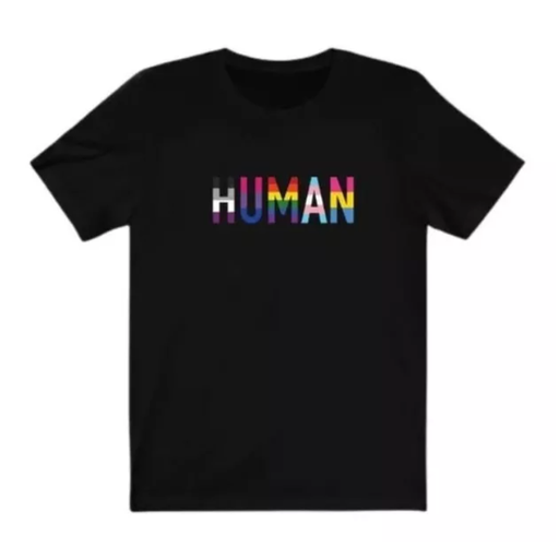 [LGBT] Camisa Gay LGBT Arcoíris Pride Orgullo Human Negra