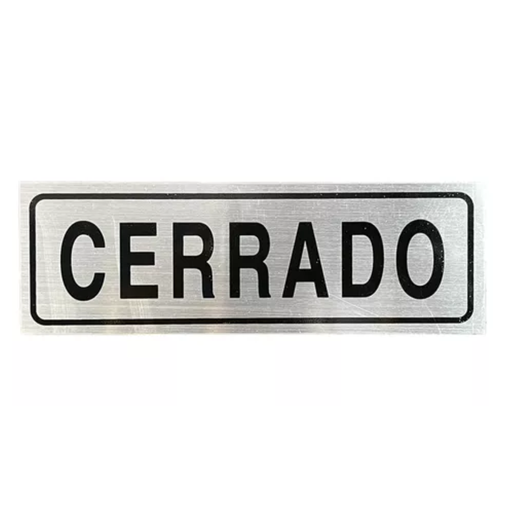 [SP00038] Letrero De Aluminio Cerrado SP00038