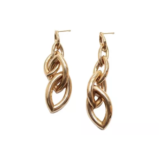 [Aretes De Cadenas Doradas] Aretes De Cadenas Doradas Acero Inoxidable