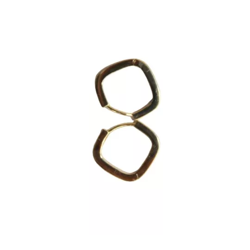 [AretesDorados] Aretes Dorados De Acero Inoxidable Cuadrados