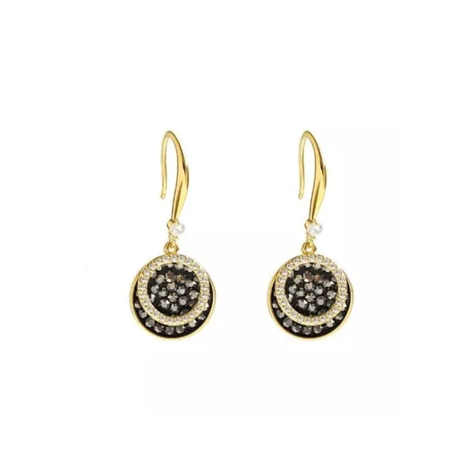 [PendientesOAretes] Pendientes O Aretes Dorados Círculos Imitación Diamante