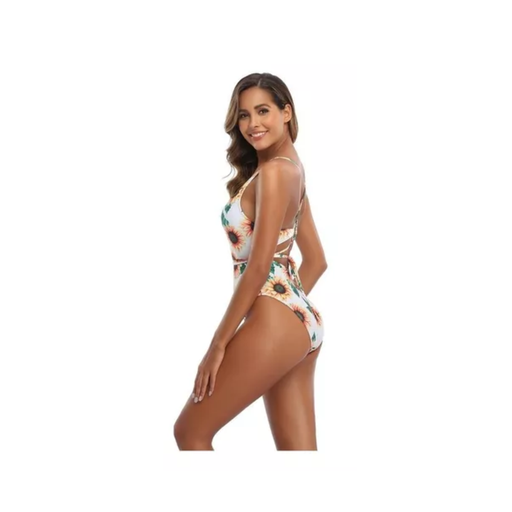 Traje De Baño 1 Pieza Sexy Corte Frances Escote V !tirantes