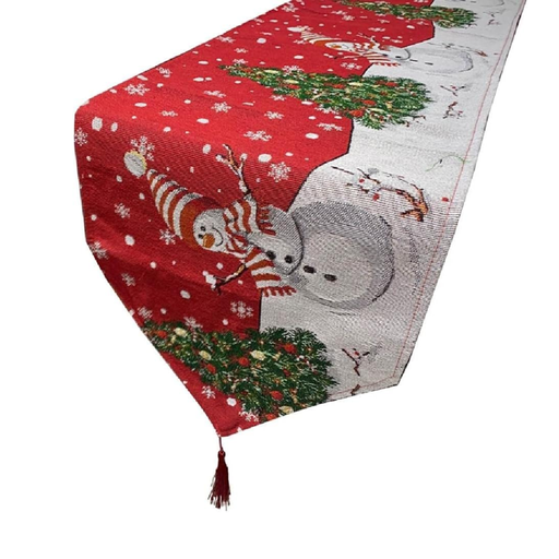 [MNC-NVE] Decoración Navideña Para Mesa Camino De Muñeco De Nieve