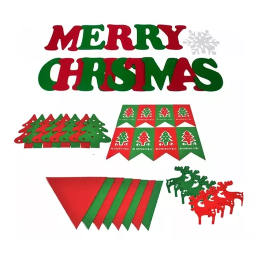 [KIT-NVD] Kit Navideño Para Fiestas De Navidad Banderines