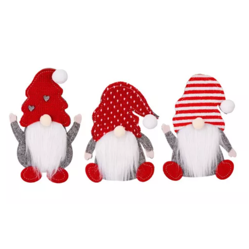 [CUB-GMO] Adorno Navideño Para Cubiertos De Gnomo 3 Piezas