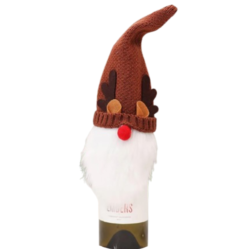 [FU-GMO] Funda Para Botella De Vino Decoración Navideña Gnomo