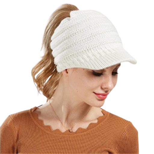 [GLPCCAB] Gorro De Lana Con Punto Para Cola De Caballo