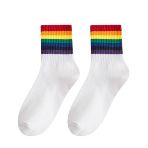 [CPRIDE4PAR] Calcetines Pride Arcoiris Lgbt+ / 4 Pares