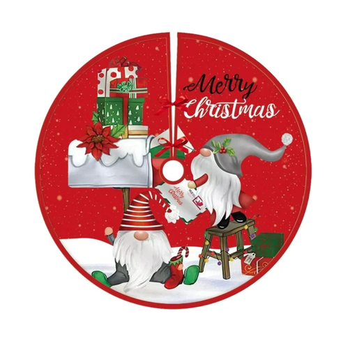 [FALGNO] Falda Para Árbol Navideño Figura De Gnomos / 90 Cm