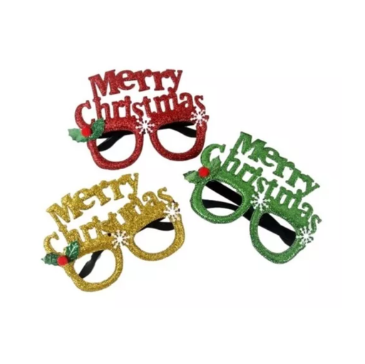 [LEN-MRY] Lentes Para Fiesta Merry Christmas Brillosos