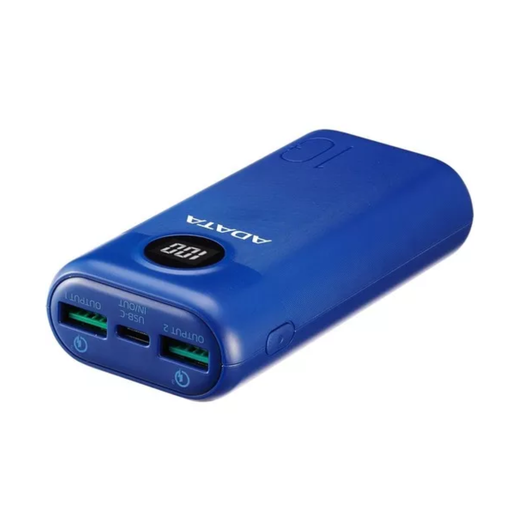 [AP10000QCD-DGT-CDB] Adata Power Bank Pt100 Bateria Portatil 10000ma Azul Drop
