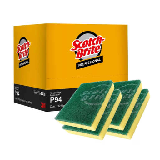 [P-94] Fibra Verde Con Esponja P94 Scotch Brite 3M Drop