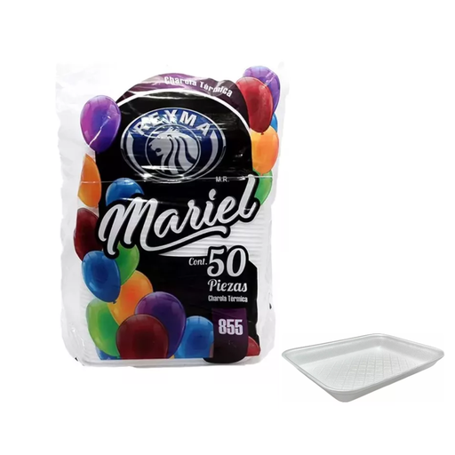 [MOD-855] Charola 50 Piezas Modelo 855 Plato Desechable Drop