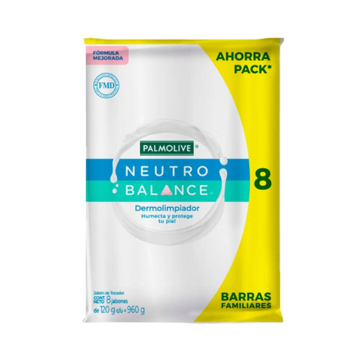 [981002919] Jabón En Barra Palmolive Neutro Balance 8 Pzas. de 120 g c/u Drop