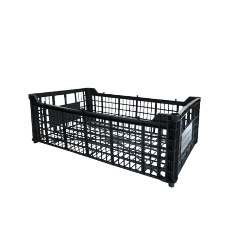 [CJA-1] Caja De Plástico Negra Capacidad De 25 kilos Reciclada