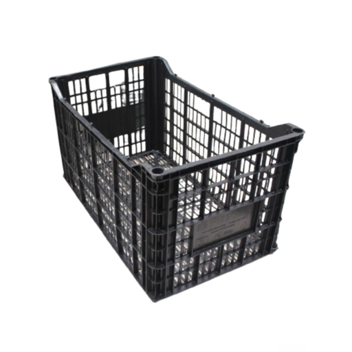 [CJA-2] Caja De Plástico Negra Capacidad De 25 Kilos Reciclada CJA-1