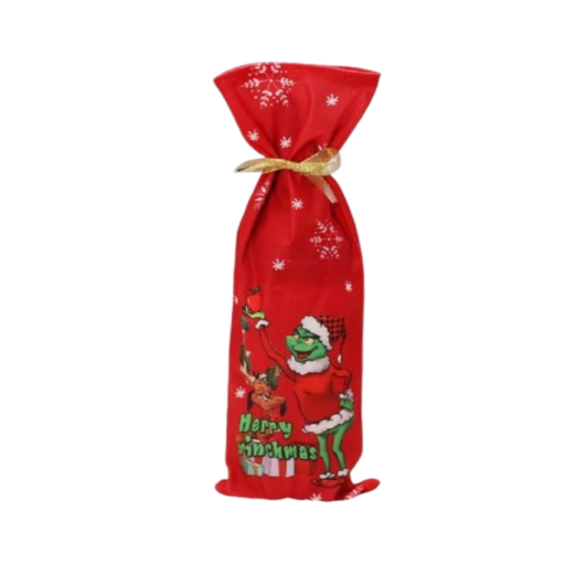 [FBVGRIR] Funda Para Botella De Vino Grinch Rojo