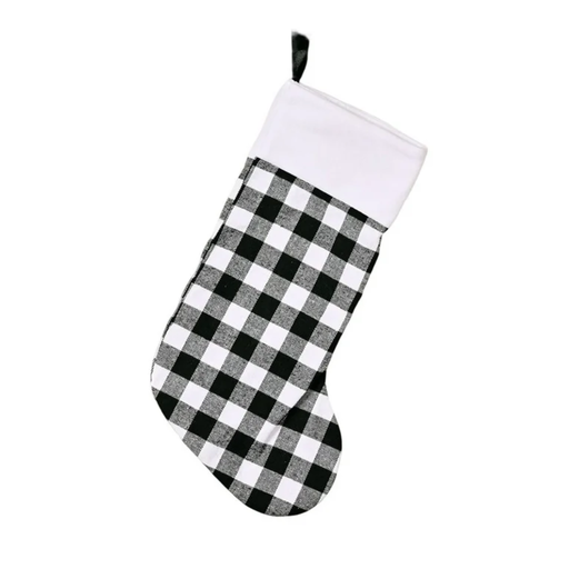 [BTA-C] Bota De Navidad Colgante Diseño De Cuadros BTA-C