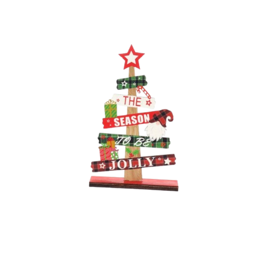 [PNO-THE] Pino De Madera Para Escritorio Adorno Navideño The Season  Jolly