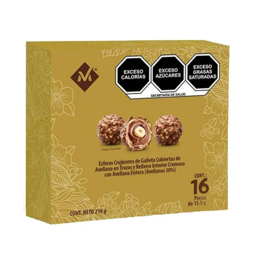 [980028161] Chocolates Member's Mark Pralinas Europeas 16 pzas 13.5 g c/u Drop 002