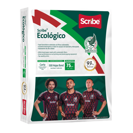 [1230] Papel Ecológico Blanco Carta 75g/m2 500 Hojas Drop 009