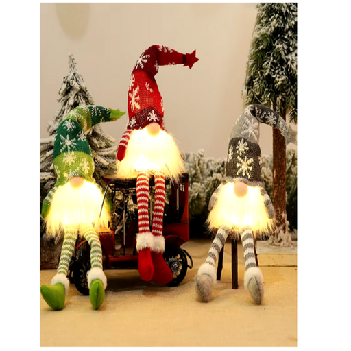 Gnomo Brillante Navidad Muñeco Sin Rostro