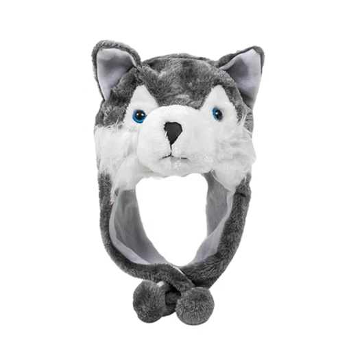 Gorro De Felpa Para Frio De Lobo Para Niños Y Adultos