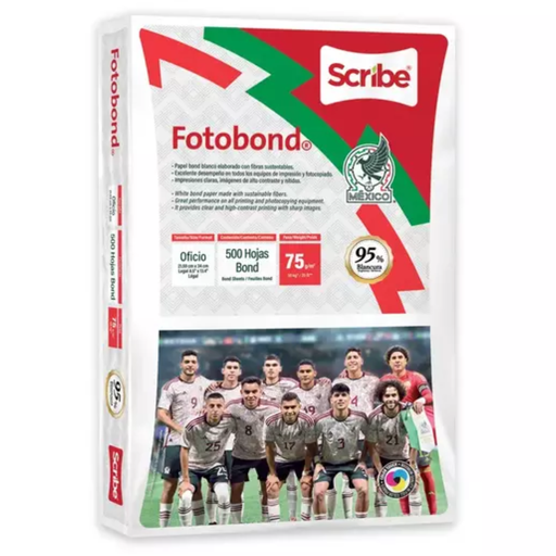 [1240] Papel Fotobond Blanco Oficio 75g/m2 500 Hojas Drop 009