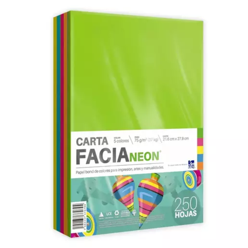 [941] Papel Bright Carta Neon Surtid Pq250 Drop 009