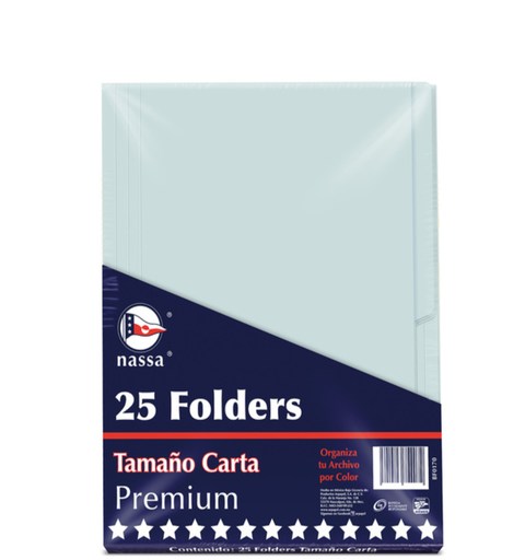 [4364] Folder / Tamaño Carta / Color Azul / Paquete Con 25 Piezas Drop 009