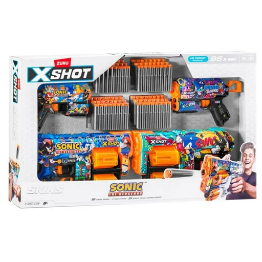 [981020271] Set de Lanzadores Zuru X shot Skins Series Sonic  Dropp02